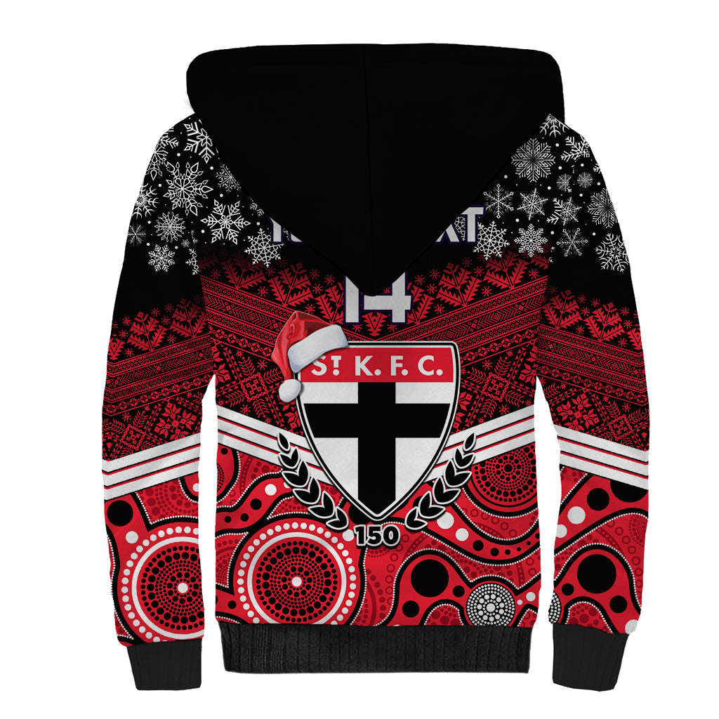 custom-st-kilda-football-christmas-sherpa-hoodie-merry-xmas-2023-mix-aboriginal-art