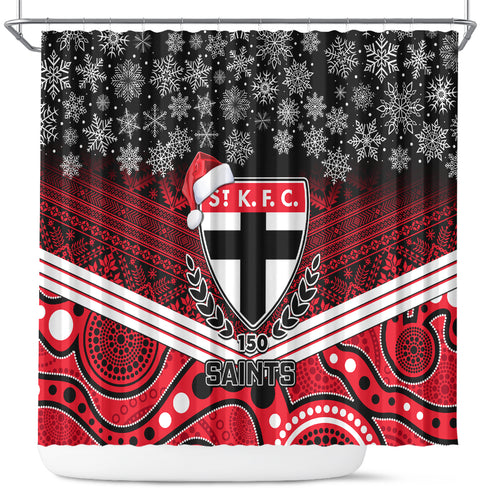 custom-st-kilda-football-christmas-shower-curtain-merry-xmas-2023-mix-aboriginal-art