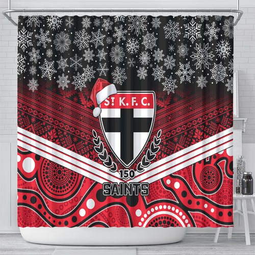 custom-st-kilda-football-christmas-shower-curtain-merry-xmas-2023-mix-aboriginal-art