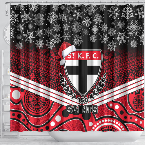 custom-st-kilda-football-christmas-shower-curtain-merry-xmas-2023-mix-aboriginal-art