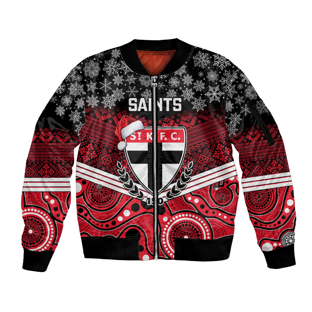 custom-st-kilda-football-christmas-sleeve-zip-bomber-jacket-merry-xmas-2023-mix-aboriginal-art