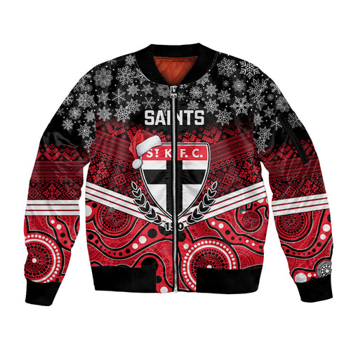 custom-st-kilda-football-christmas-sleeve-zip-bomber-jacket-merry-xmas-2023-mix-aboriginal-art