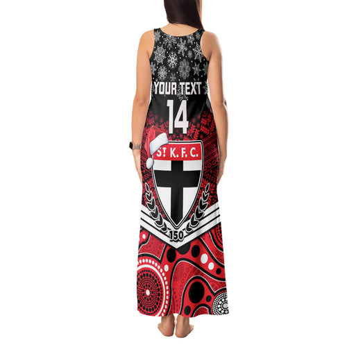 custom-st-kilda-football-christmas-tank-maxi-dress-merry-xmas-2023-mix-aboriginal-art