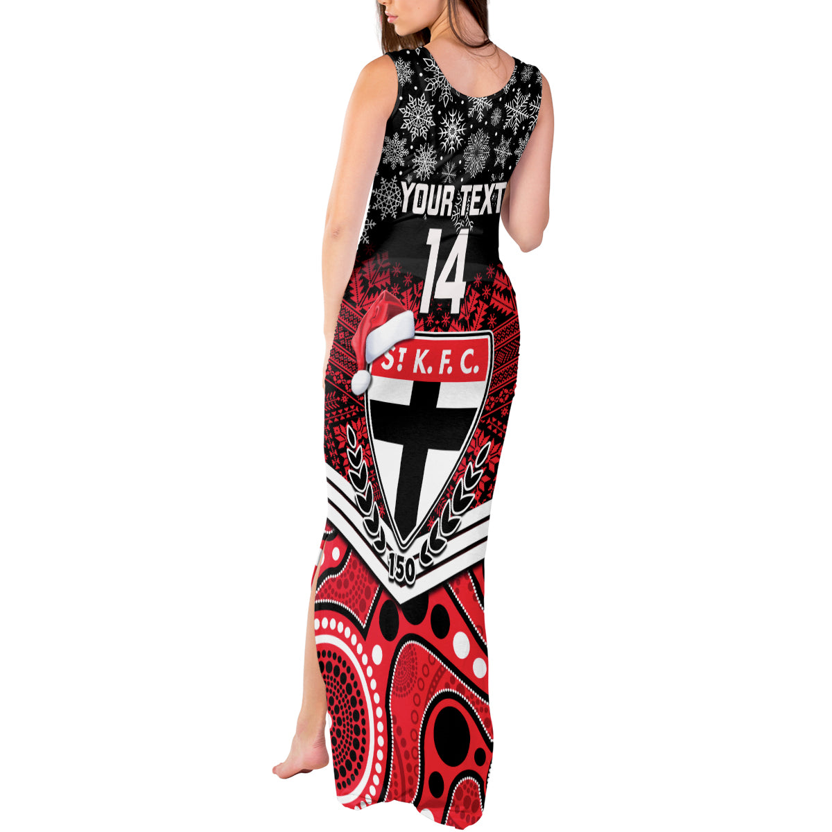 custom-st-kilda-football-christmas-tank-maxi-dress-merry-xmas-2023-mix-aboriginal-art