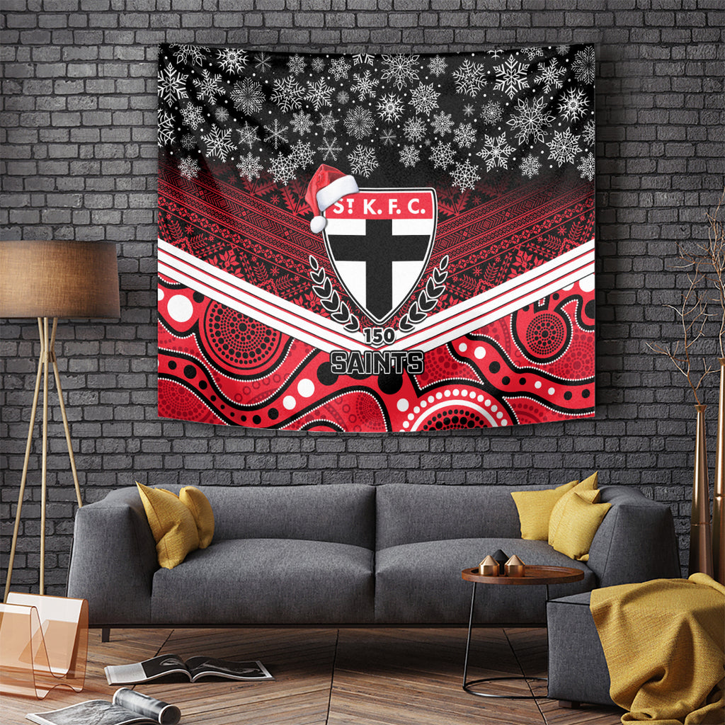 custom-st-kilda-football-christmas-tapestry-merry-xmas-2023-mix-aboriginal-art
