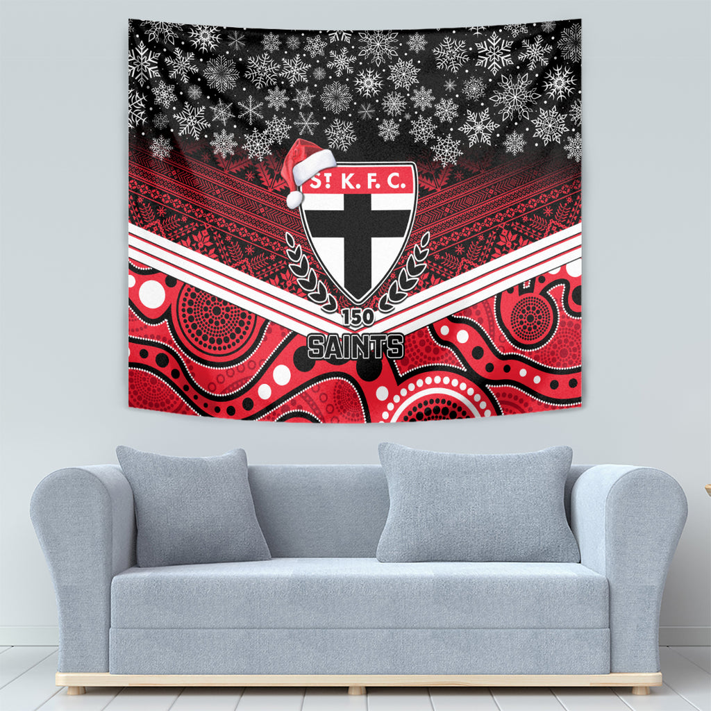 custom-st-kilda-football-christmas-tapestry-merry-xmas-2023-mix-aboriginal-art