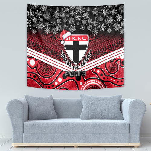 custom-st-kilda-football-christmas-tapestry-merry-xmas-2023-mix-aboriginal-art