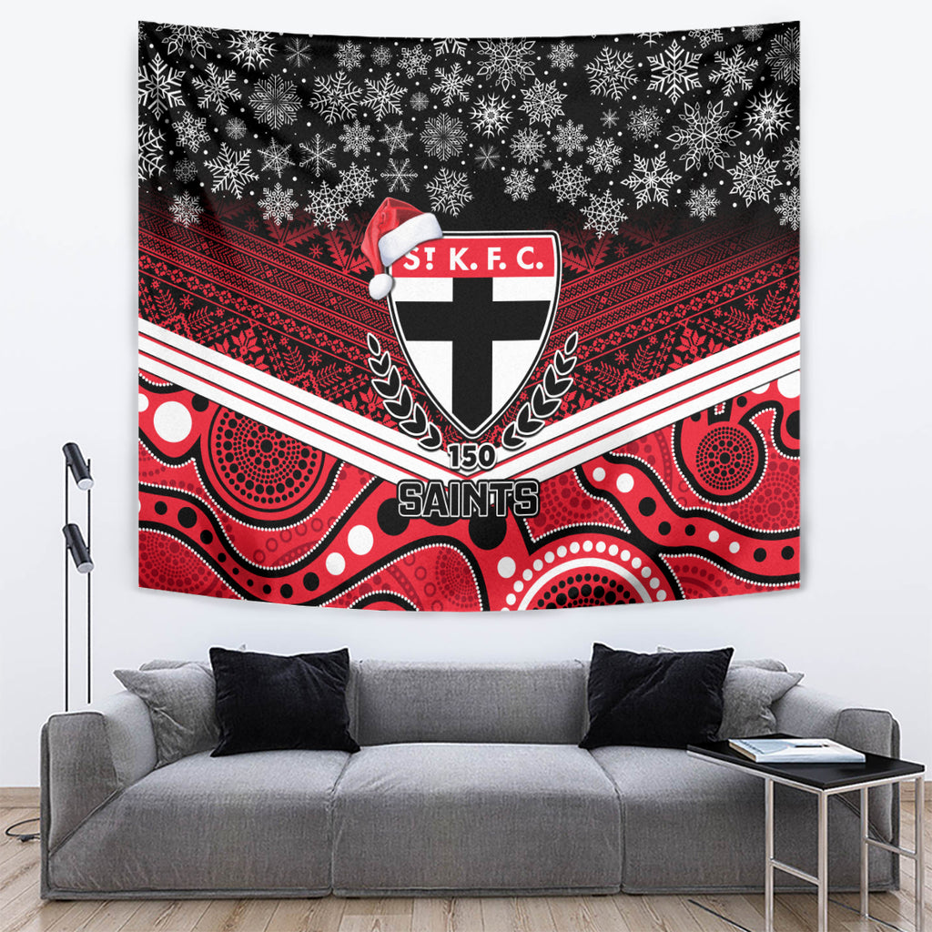 custom-st-kilda-football-christmas-tapestry-merry-xmas-2023-mix-aboriginal-art