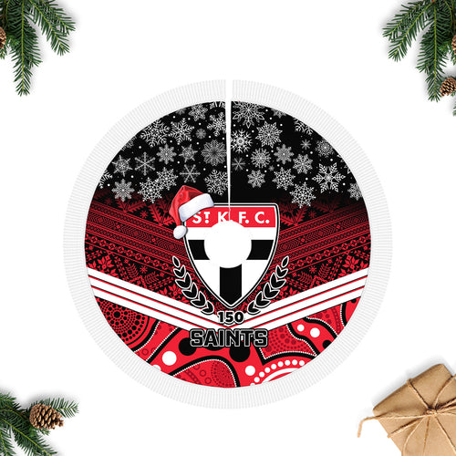 st-kilda-football-christmas-tree-skirt-merry-xmas-2023-mix-aboriginal-art