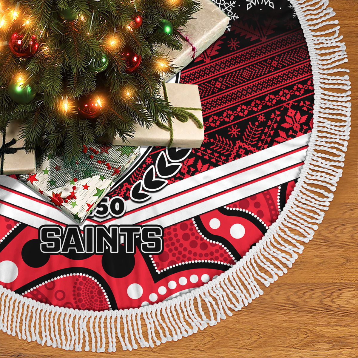 st-kilda-football-christmas-tree-skirt-merry-xmas-2023-mix-aboriginal-art