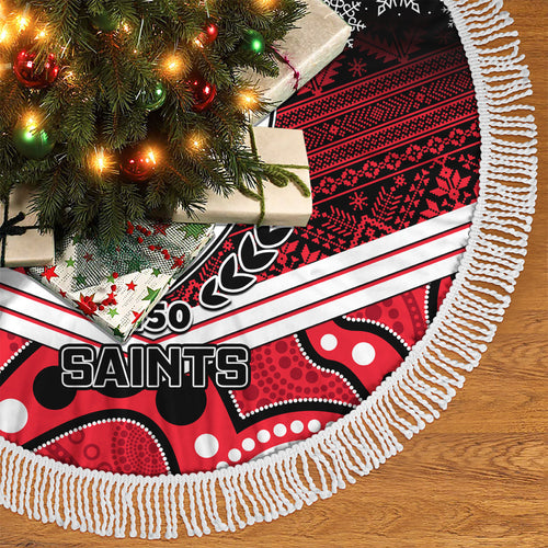 st-kilda-football-christmas-tree-skirt-merry-xmas-2023-mix-aboriginal-art