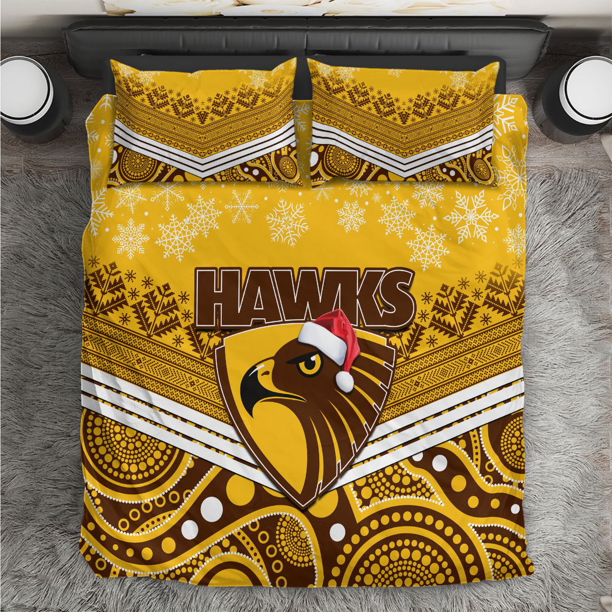 custom-hawthorn-football-christmas-bedding-set-merry-xmas-2023-mix-aboriginal-art