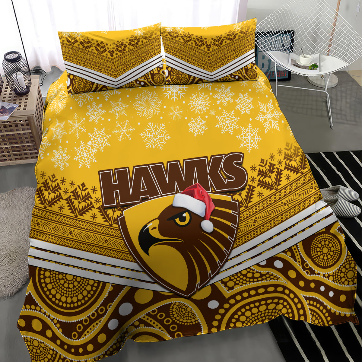 custom-hawthorn-football-christmas-bedding-set-merry-xmas-2023-mix-aboriginal-art