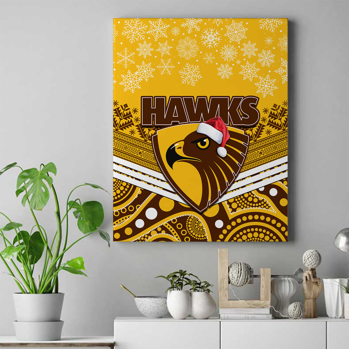 custom-hawthorn-football-christmas-canvas-wall-art-merry-xmas-2023-mix-aboriginal-art