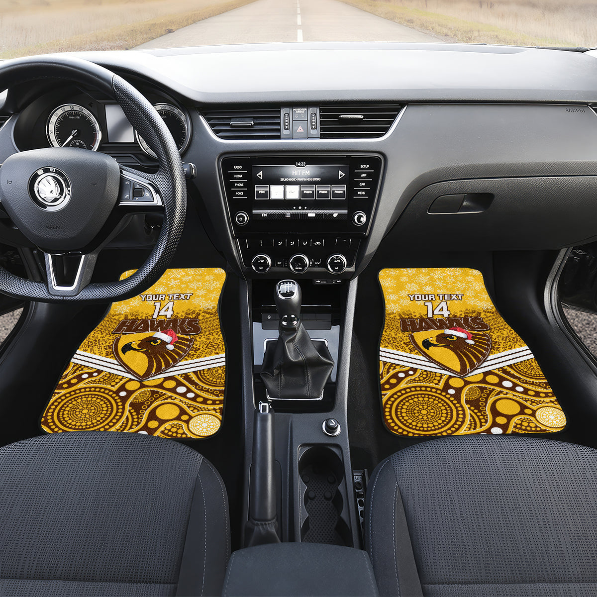 custom-hawthorn-football-christmas-car-mats-merry-xmas-2023-mix-aboriginal-art