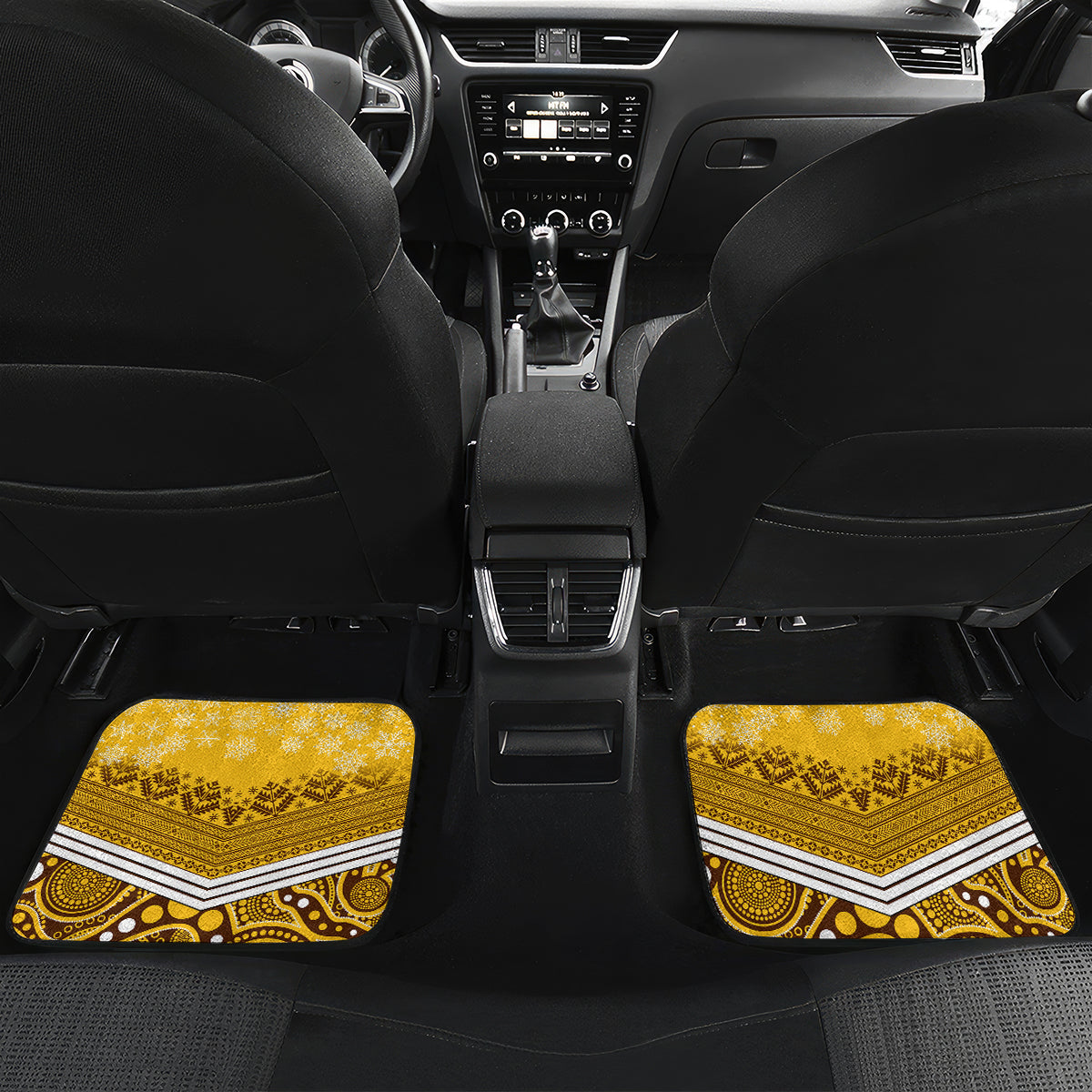 custom-hawthorn-football-christmas-car-mats-merry-xmas-2023-mix-aboriginal-art