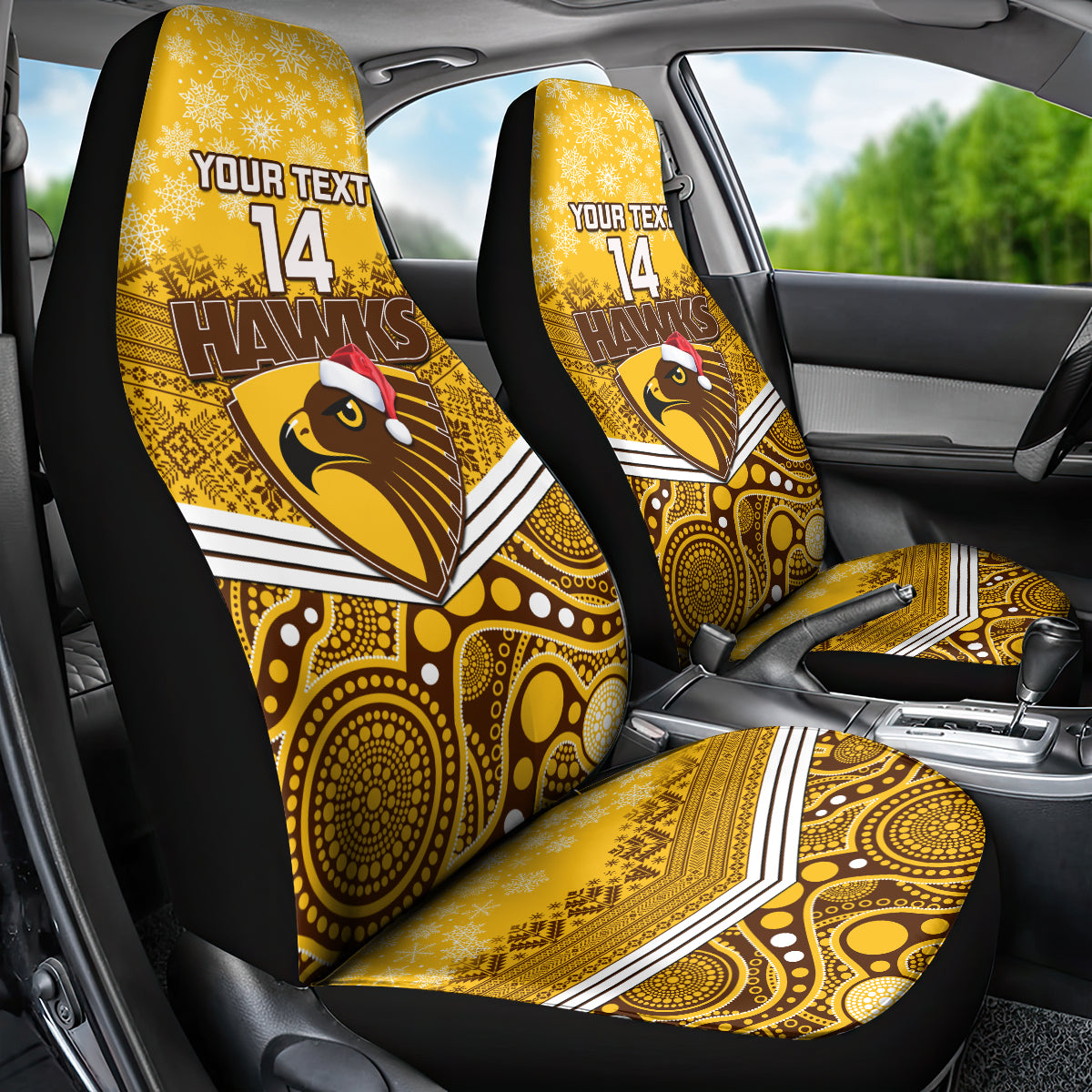 custom-hawthorn-football-christmas-car-seat-cover-merry-xmas-2023-mix-aboriginal-art