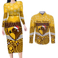 custom-hawthorn-football-christmas-couples-matching-long-sleeve-bodycon-dress-and-long-sleeve-button-shirt-merry-xmas-2023-mix-aboriginal-art