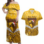 custom-hawthorn-football-christmas-couples-matching-off-shoulder-maxi-dress-and-hawaiian-shirt-merry-xmas-2023-mix-aboriginal-art