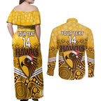 custom-hawthorn-football-christmas-couples-matching-off-shoulder-maxi-dress-and-long-sleeve-button-shirt-merry-xmas-2023-mix-aboriginal-art