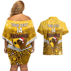 custom-hawthorn-football-christmas-couples-matching-off-shoulder-short-dress-and-hawaiian-shirt-merry-xmas-2023-mix-aboriginal-art
