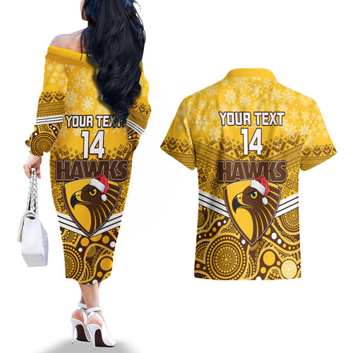 custom-hawthorn-football-christmas-couples-matching-off-the-shoulder-long-sleeve-dress-and-hawaiian-shirt-merry-xmas-2023-mix-aboriginal-art