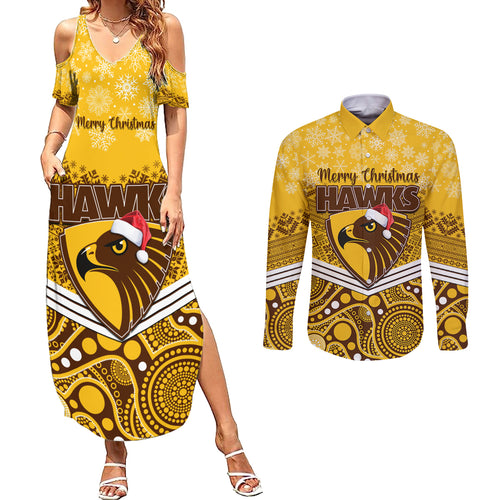 custom-hawthorn-football-christmas-couples-matching-summer-maxi-dress-and-long-sleeve-button-shirt-merry-xmas-2023-mix-aboriginal-art