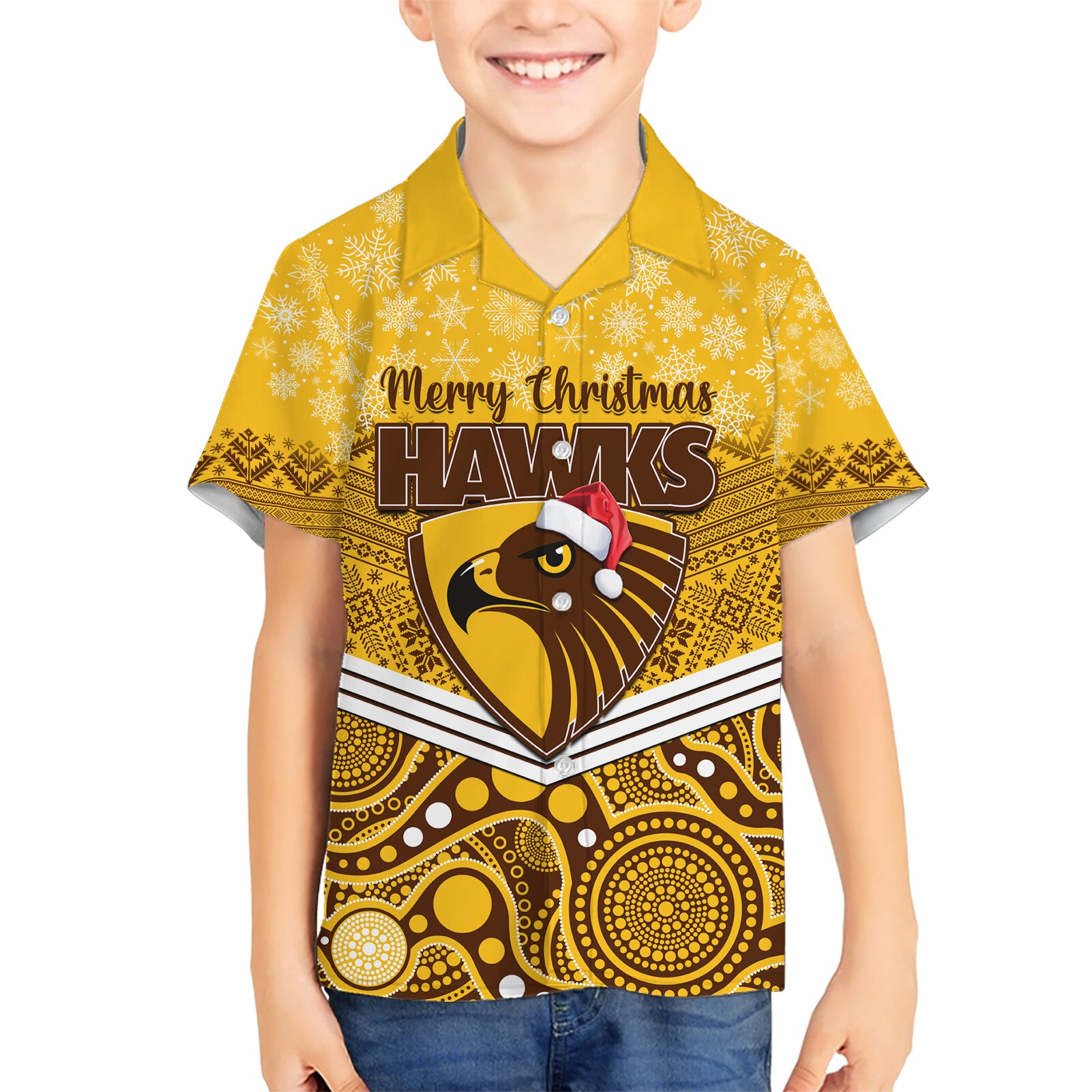 custom-hawthorn-football-christmas-hawaiian-shirt-merry-xmas-2023-mix-aboriginal-art