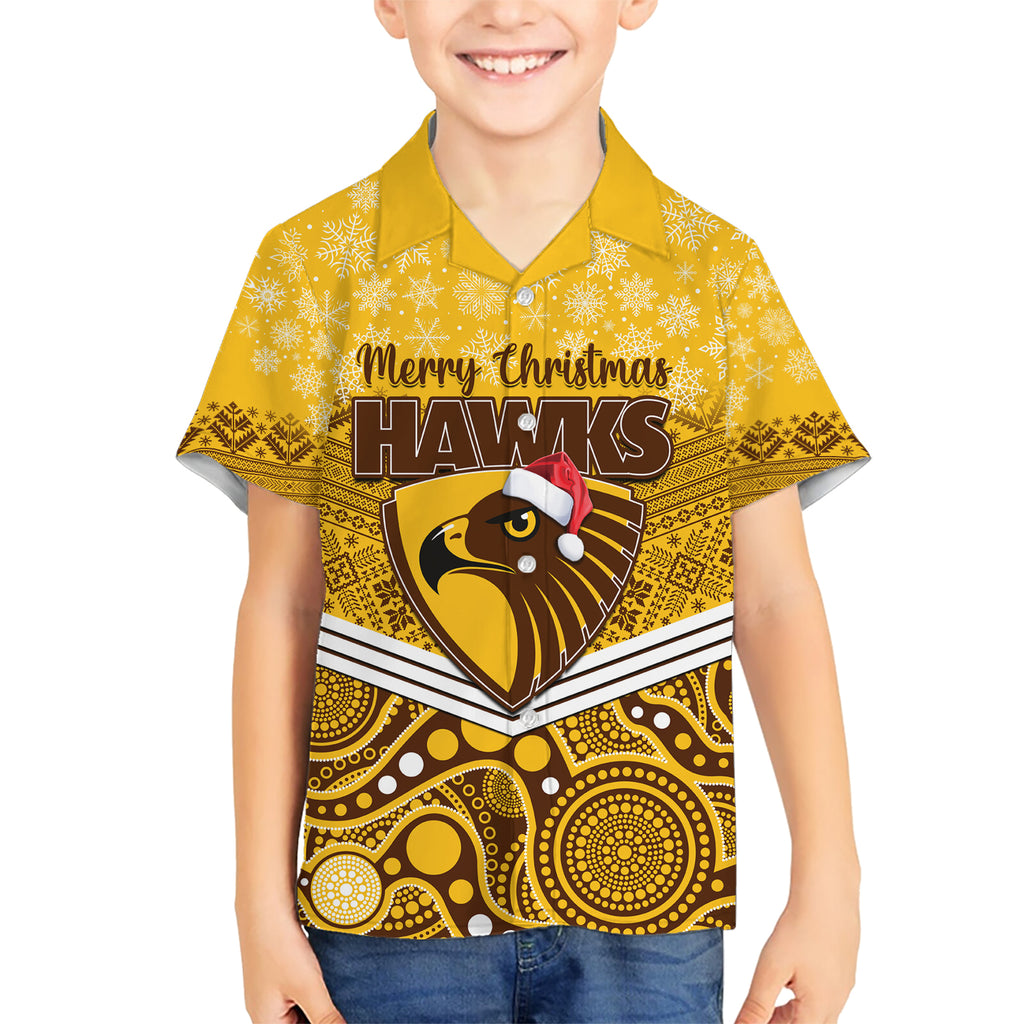 custom-hawthorn-football-christmas-kid-hawaiian-shirt-merry-xmas-2023-mix-aboriginal-art