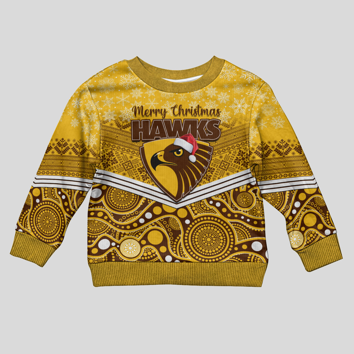 custom-hawthorn-football-christmas-kid-ugly-christmas-sweater-merry-xmas-2023-mix-aboriginal-art
