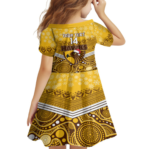 custom-hawthorn-football-christmas-kid-short-sleeve-dress-merry-xmas-2023-mix-aboriginal-art