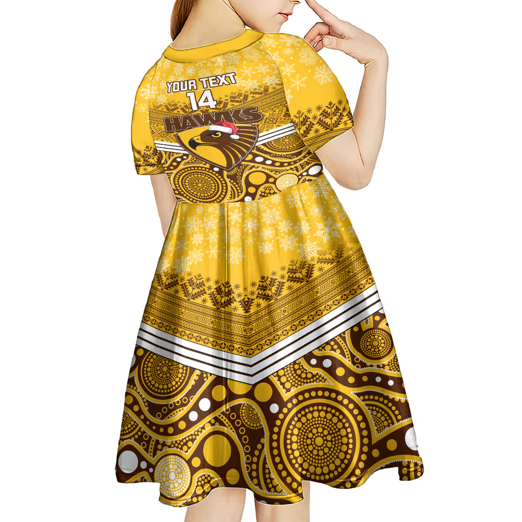 custom-hawthorn-football-christmas-kid-short-sleeve-dress-merry-xmas-2023-mix-aboriginal-art