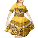 custom-hawthorn-football-christmas-kid-short-sleeve-dress-merry-xmas-2023-mix-aboriginal-art