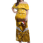 custom-hawthorn-football-christmas-off-shoulder-maxi-dress-merry-xmas-2023-mix-aboriginal-art