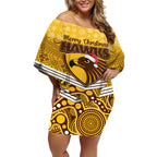 custom-hawthorn-football-christmas-off-shoulder-short-dress-merry-xmas-2023-mix-aboriginal-art