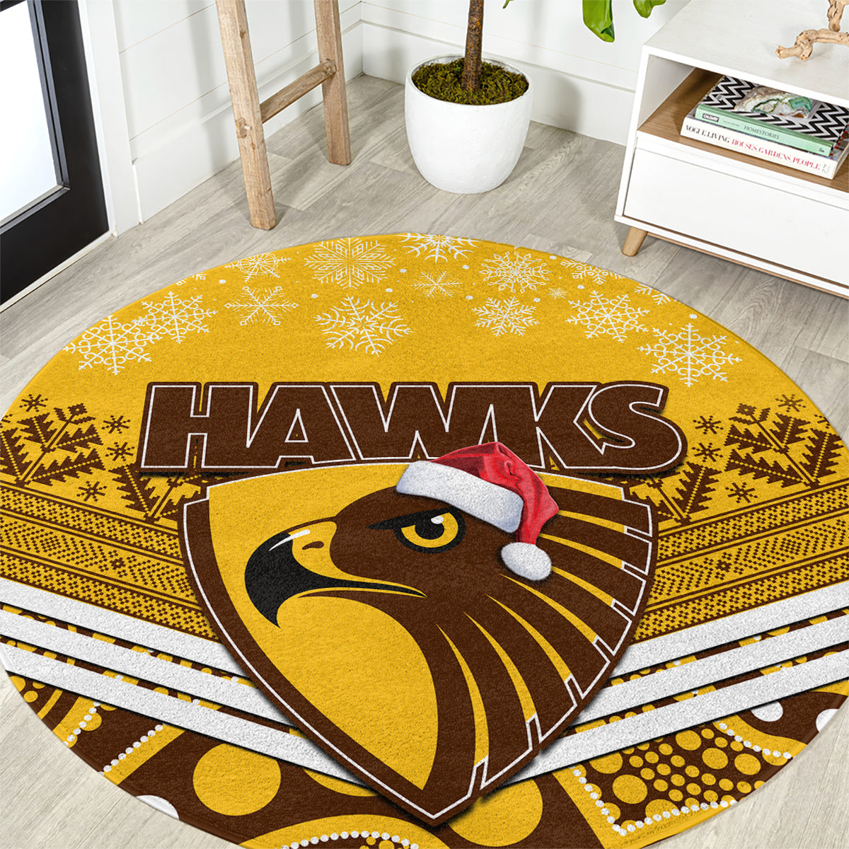 custom-hawthorn-football-christmas-round-carpet-merry-xmas-2023-mix-aboriginal-art