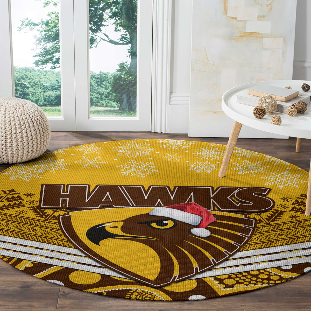 custom-hawthorn-football-christmas-round-carpet-merry-xmas-2023-mix-aboriginal-art