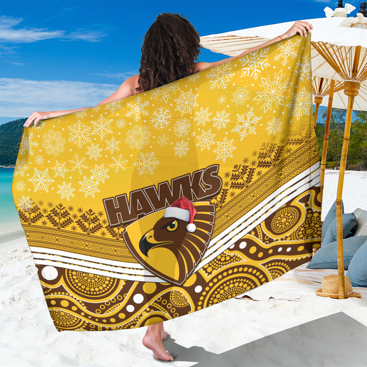 custom-hawthorn-football-christmas-sarong-merry-xmas-2023-mix-aboriginal-art