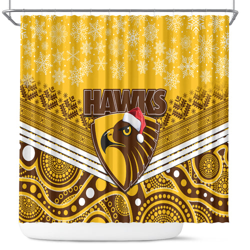 custom-hawthorn-football-christmas-shower-curtain-merry-xmas-2023-mix-aboriginal-art