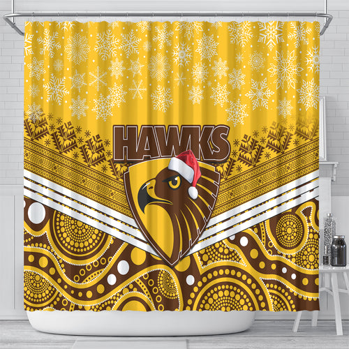 custom-hawthorn-football-christmas-shower-curtain-merry-xmas-2023-mix-aboriginal-art