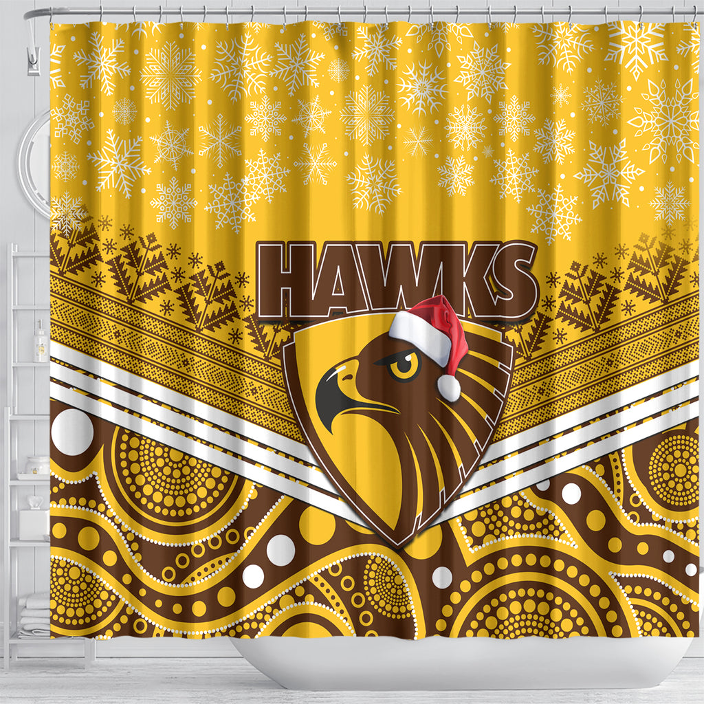 custom-hawthorn-football-christmas-shower-curtain-merry-xmas-2023-mix-aboriginal-art