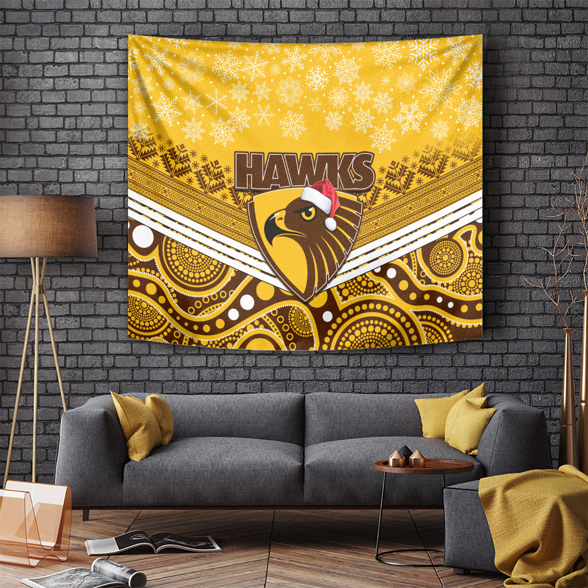 custom-hawthorn-football-christmas-tapestry-merry-xmas-2023-mix-aboriginal-art