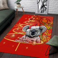 personalised-australia-koala-christmas-area-rug-aboriginal-art-with-golden-wattle