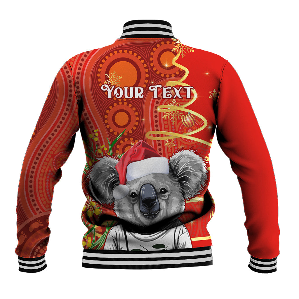 personalised-australia-koala-christmas-baseball-jacket-aboriginal-art-with-golden-wattle