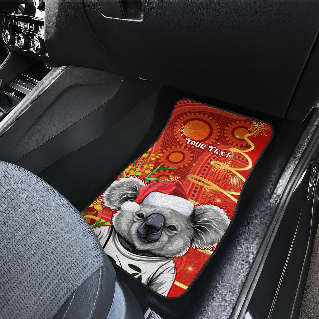 personalised-australia-koala-christmas-car-mats-aboriginal-art-with-golden-wattle