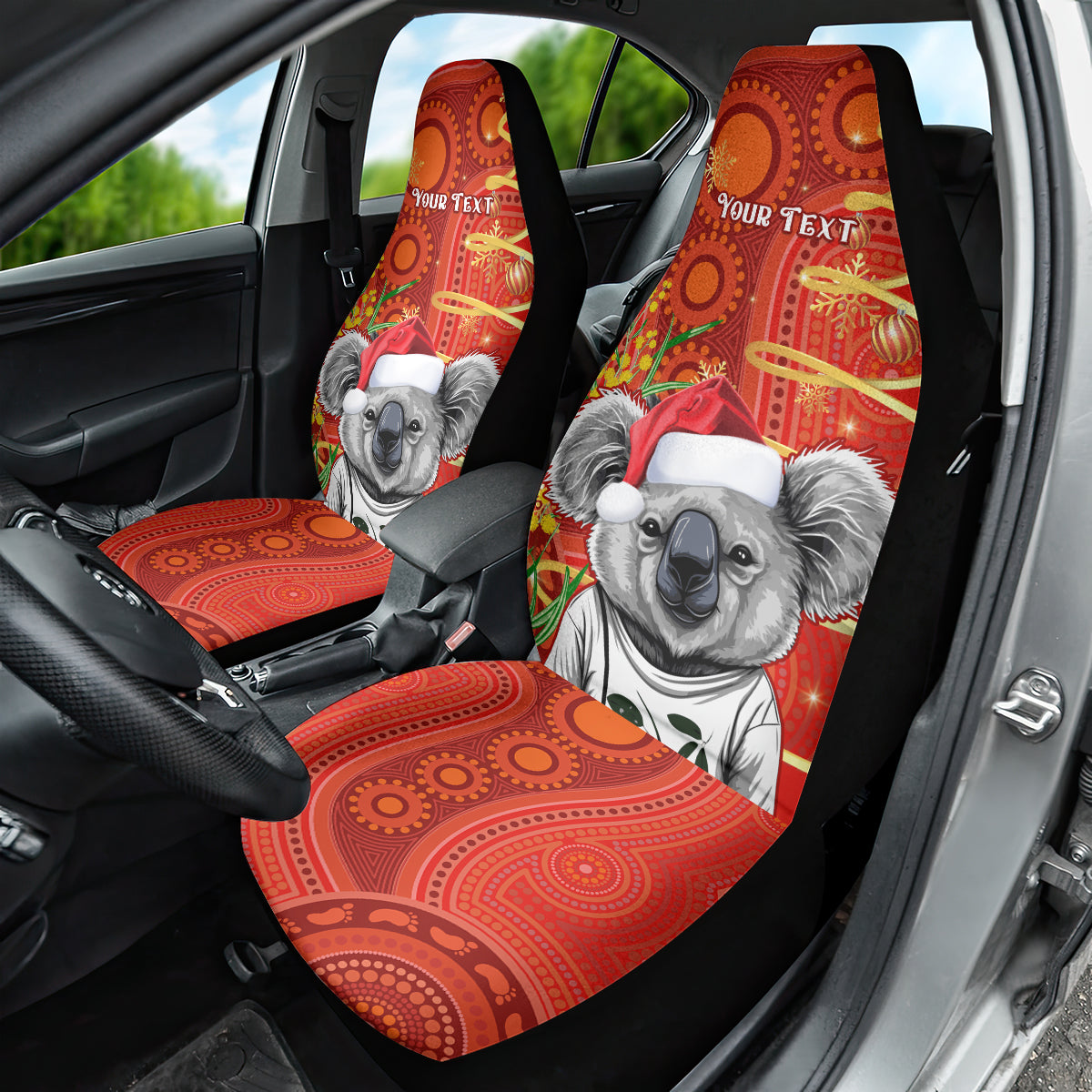 personalised-australia-koala-christmas-car-seat-cover-aboriginal-art-with-golden-wattle