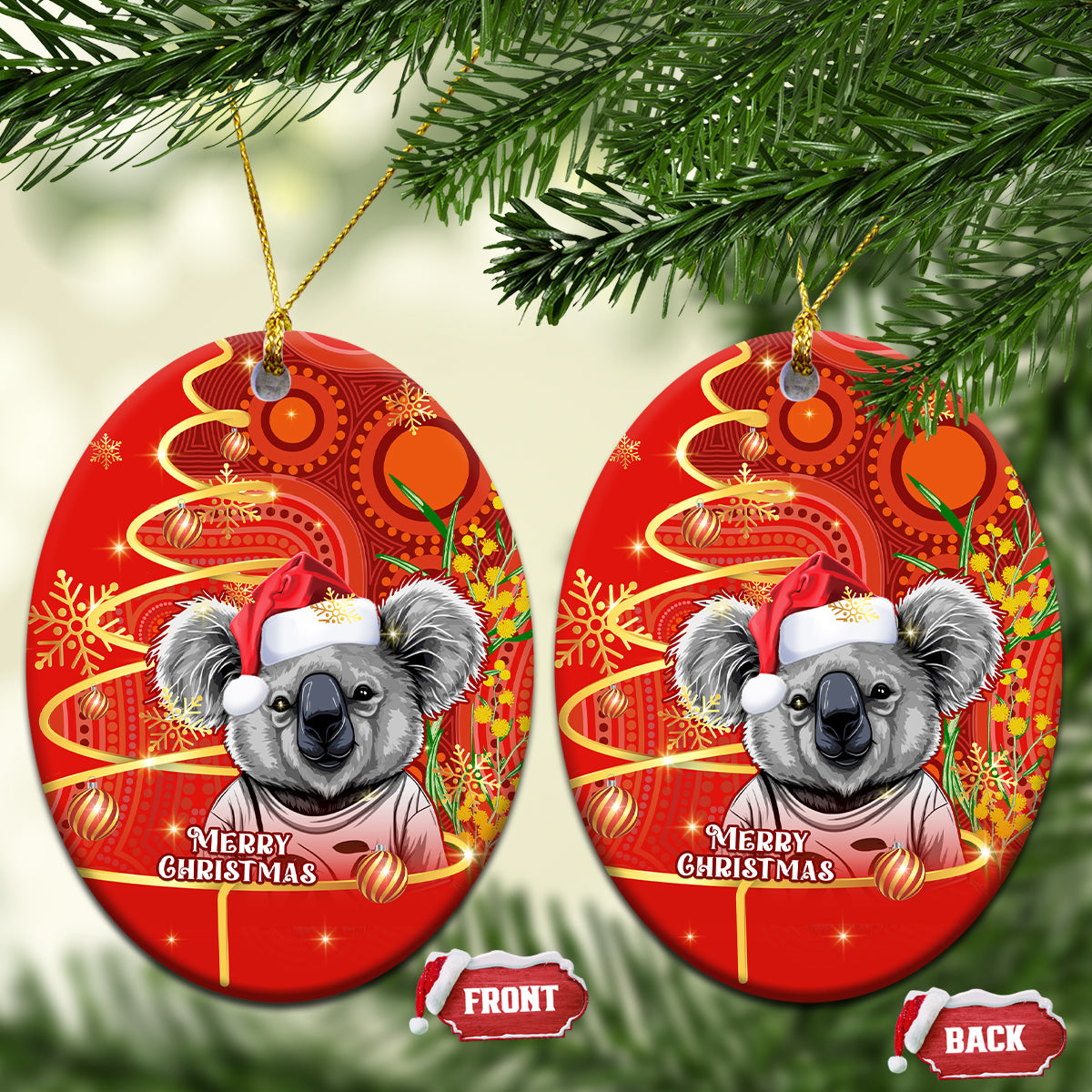 australia-koala-christmas-ceramic-ornament-aboriginal-art-with-golden-wattle