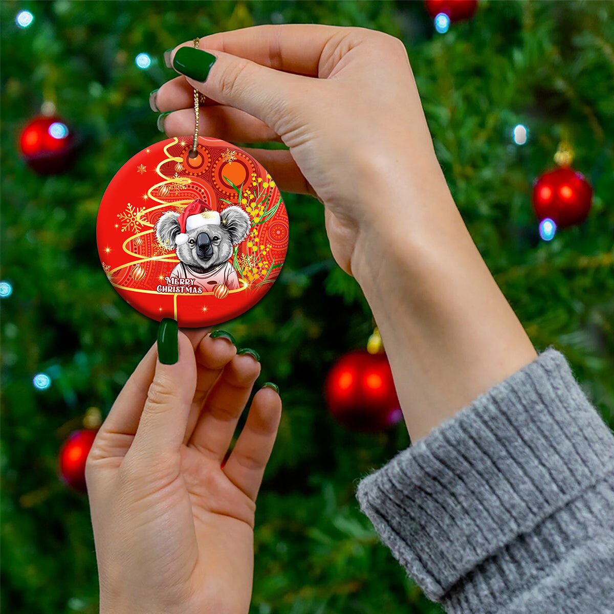 australia-koala-christmas-ceramic-ornament-aboriginal-art-with-golden-wattle