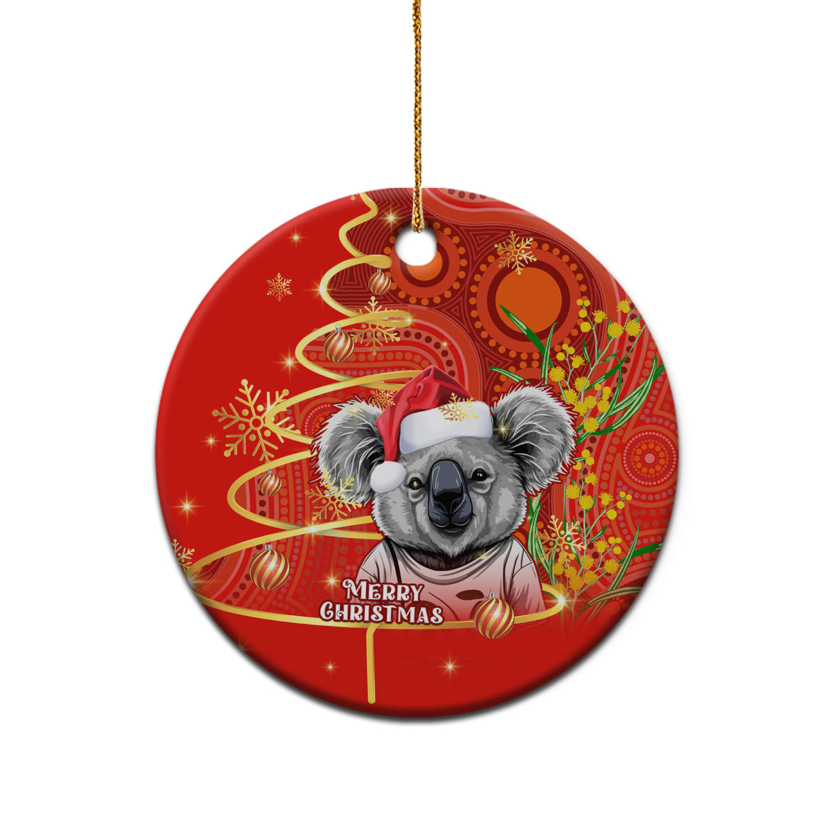 australia-koala-christmas-ceramic-ornament-aboriginal-art-with-golden-wattle