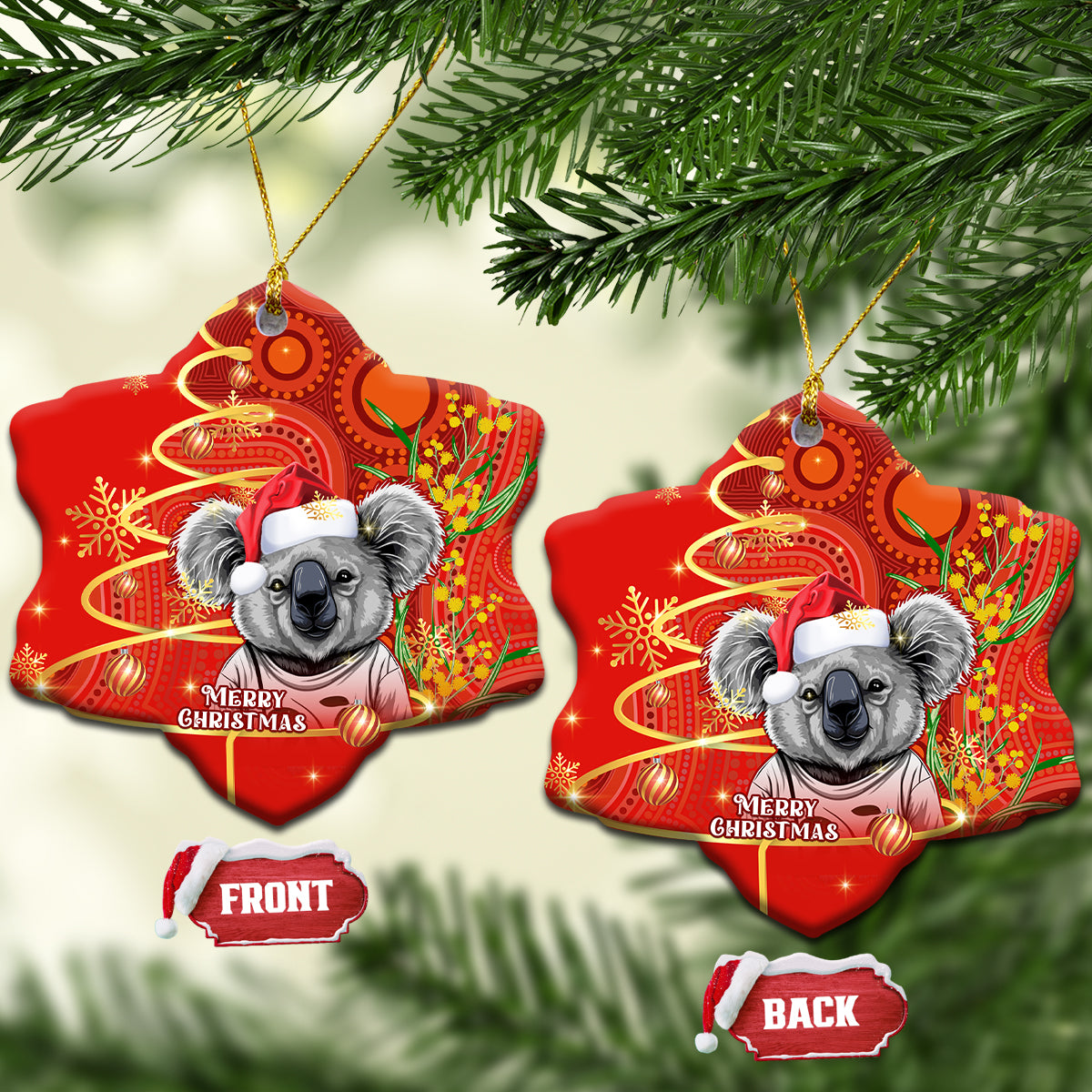 australia-koala-christmas-ceramic-ornament-aboriginal-art-with-golden-wattle